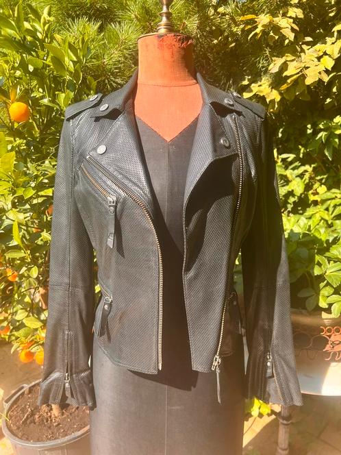 Lederen jasje Karel Lagerfeld zeer prachtig, Kleding | Dames, Jassen | Zomer, Nieuw, Maat 36 (S), Zwart, Ophalen of Verzenden