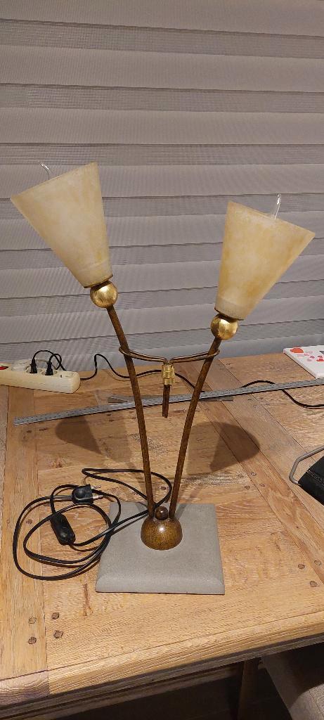 Tafellamp, Maison & Meubles, Lampes | Lampes de table, Comme neuf, Verre, Métal, Autres matériaux, Enlèvement ou Envoi