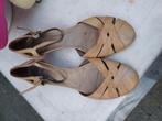 Sandales en cuir avec talons., Ophalen of Verzenden, Gedragen