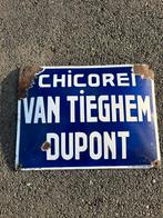 Oud emaille bord 1931 chicorei, Verzamelen, Merken en Reclamevoorwerpen, Ophalen, Gebruikt, Reclamebord