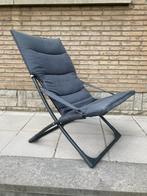 Grijze opvouwbare zetel in stof, Huis en Inrichting, Zetels | Zetels, Ophalen, Zo goed als nieuw, Eenpersoons, Stof