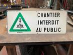 Plaque décorative "Chantier interdit au public", Enlèvement, Comme neuf, Panneau publicitaire