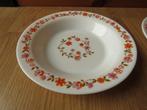 vintage arcopal 2 assiettes profondes motifs fleuris scania, Ophalen of Verzenden, Gebruikt, Bord(en)