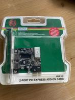 USB 3.0 PCI Express Add-on card  2port Nieuw, Ophalen of Verzenden, Nieuw, Overige chipsets, PCI-Express 2