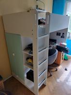 Lit en hauteur + bureau enfant, Huis en Inrichting, Slaapkamer | Stapelbedden en Hoogslapers, Ophalen, 100 cm, Hoogslaper, Eenpersoons