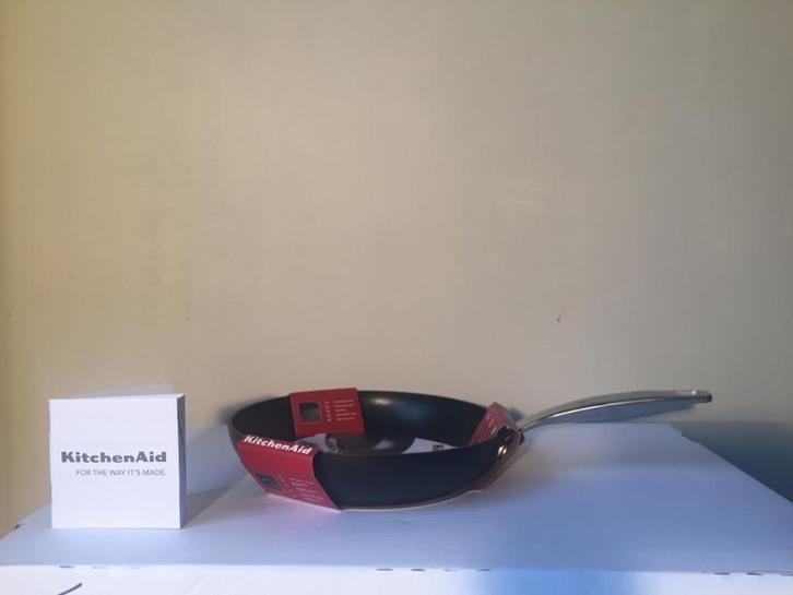 Braadpan Kitchenaid, Huis en Inrichting, Keuken | Potten en Pannen, Nieuw, Koekenpan of Braadpan, Aluminium, Inductieplaat, Keramische plaat