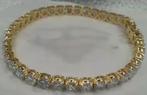 Diamanten  armband  te  koop  van  +/ 19,5 caraat, Handtassen en Accessoires, Armbanden, Ophalen of Verzenden, Geel, Goud
