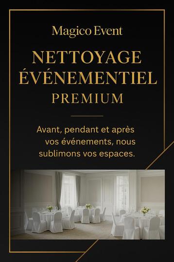 Service de Nettoyage Avant & Après Événement – Bruxelles  beschikbaar voor biedingen