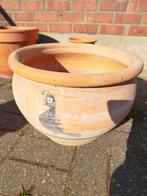 Vintage terracotta kuip, bloempot, Tuin en Terras, Ophalen, Zo goed als nieuw, Terracotta