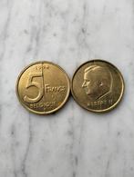 5 Belgische Frank Koning Albert ll, Ophalen of Verzenden