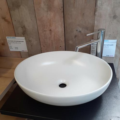 OP=OP Moderne waskom, 52cm, Mat wit, Keramiek, Grevo 52, Huis en Inrichting, Woonaccessoires | Overige, Nieuw, Ophalen of Verzenden