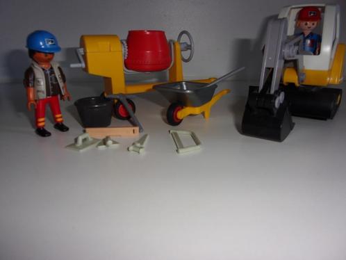 PLAYMOBIL kraan met bouwvakkers.( NRS 6340 & 6339), Kinderen en Baby's, Speelgoed | Playmobil, Zo goed als nieuw, Complete set