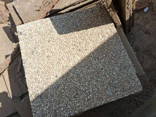 20 vierkante tuintegels te koop, Tuin en Terras, Tegels en Klinkers, Gebruikt, Terrastegels, Beton, 5 tot 10 m², Gestraald, Ophalen