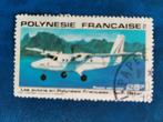 Frans Polynesie 1980 - luchtvaart - Twin Otter vliegtuig, Ophalen of Verzenden, Gestempeld