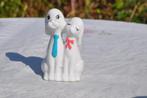 couple chiens decoratifs faience blanche, Collections, Statues & Figurines, Comme neuf, Animal, Enlèvement ou Envoi