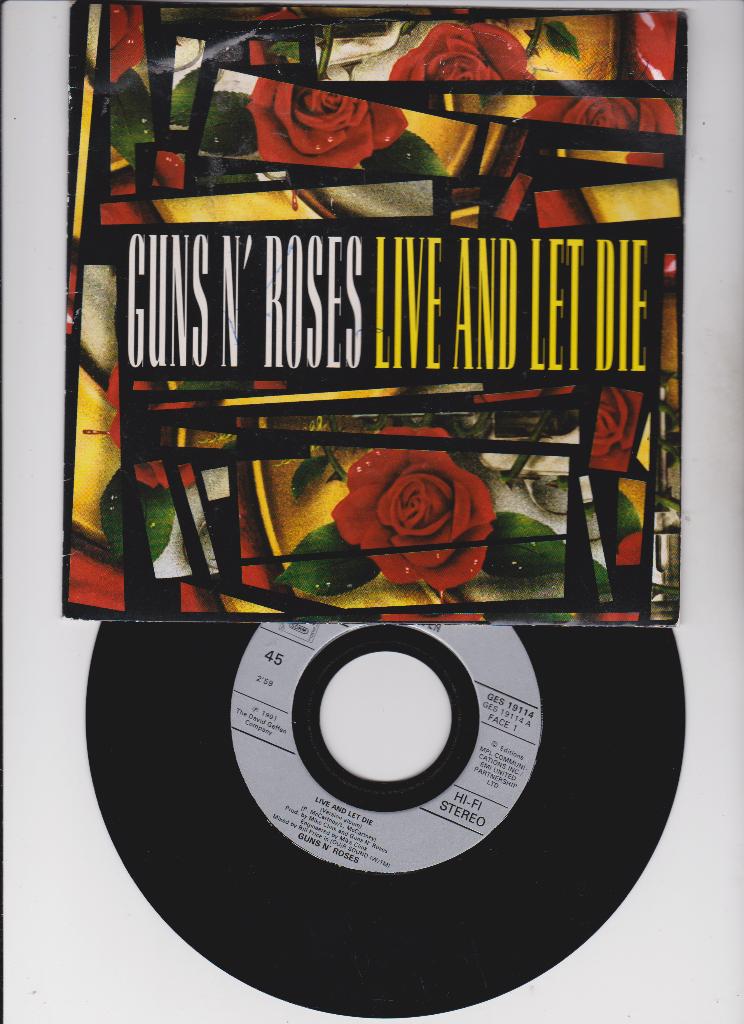 Guns N' Roses – Live And Let Die   1991  Hard Rock, CD & DVD, Vinyles Singles, Utilisé, Single, Rock et Metal, 7 pouces, Enlèvement ou Envoi