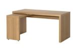 IKEA Malm bureau 140 cm in gebleekt eikenhout, Huis en Inrichting, Bureaus, Ophalen, Zo goed als nieuw, Bureau