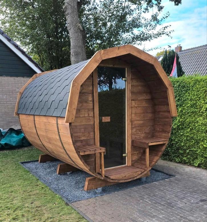 3M Barrel Sauna Gratis Levering en Plaatsing, Sport en Fitness, Sauna, Nieuw, Ophalen of Verzenden