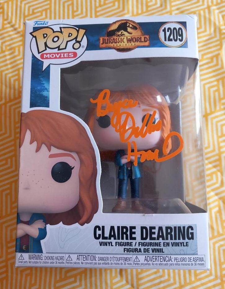 Funko Pop Jurassic World Claire Dearing Gesigneerd, Verzamelen, Poppetjes en Figuurtjes, Zo goed als nieuw, Ophalen
