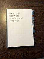 Wetgeving media- en auteursrecht 2023-2024, Boeken, Ophalen of Verzenden, Gelezen