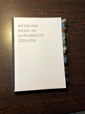 Wetgeving media- en auteursrecht 2023-2024 beschikbaar voor biedingen