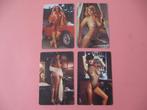 4 mooie speelkaarten naakt - pin up  - models  (21), Ophalen of Verzenden, Zo goed als nieuw, Speelkaart(en)