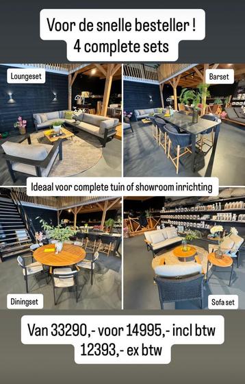 Complete tuininrichting 4 sets Diphano Outdoor 55% Korting beschikbaar voor biedingen