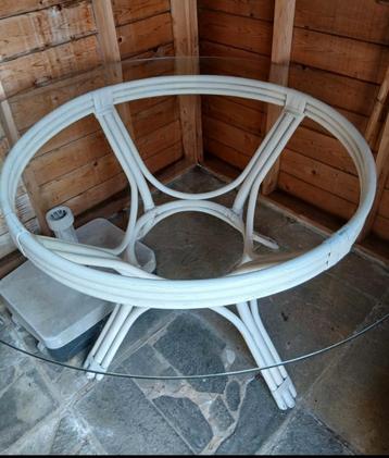 Table de jardin avec plateau en verre, Enlèvement