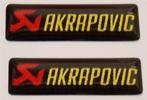 Akrapovic 3D doming sticker set, Motoren, Verzenden