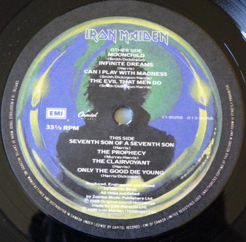 Iron Maiden – Seventh Son of a Seventh Son, CD & DVD, Vinyles | Hardrock & Metal, Utilisé, Enlèvement ou Envoi
