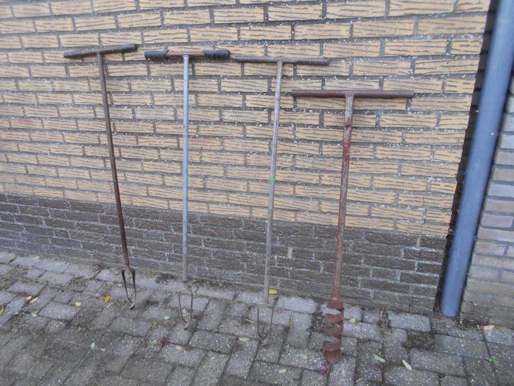 3 grondboren, Tuin en Terras, Hand-tuingereedschap, Gebruikt, Grondboor, Ophalen