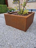 Roestige ijzeren plantenbak, Tuin en Terras, Ophalen, Vierkant, Tuin, Zo goed als nieuw