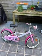 Btwin fiets meisje 4-6 jaar 16 inch en kinderstep L500 roze, Gebruikt, Decathlon, 16 inch, Handrem