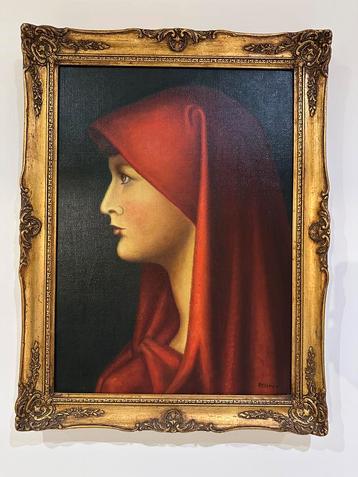 Antiek kunst/schilder beschikbaar voor biedingen
