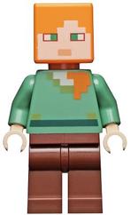 Lego figuur min017 Alex Minecraft (2), Ophalen of Verzenden, Zo goed als nieuw, Losse stenen, Lego