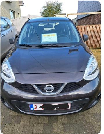 Nissan Micra van 2017, 58500km , 1200cc ., Auto's, Stof, Zwart, Micra, Handgeschakeld