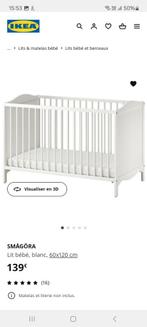 Lit cage bebe, Comme neuf, 70 à 85 cm, 140 à 160 cm, Matelas