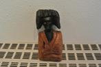Beeld Hard Hout Twee-Kleurig Man met Lang Haar, Ophalen of Verzenden