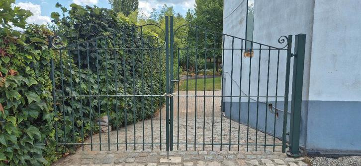 Portail en fer forgé, Jardin & Terrasse, Portes de jardin, Utilisé, Portail battant, Fer, 150 à 200 cm, 200 cm ou plus, Enlèvement