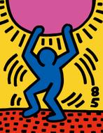Keith Haring „International Youth Year“ Lithografie, 1985, Antiek en Kunst, Ophalen of Verzenden