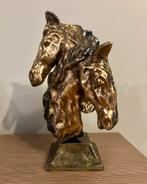 Bronzen sculptuur van 2 paarden - Yves Lohé (1947-), Antiek en Kunst, Ophalen of Verzenden, Brons