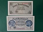 2 , 5 Reichsmark Duitsland WWII set aUNC, Postzegels en Munten, Ophalen of Verzenden, Duitsland, Setje