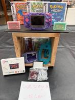 GBA modded IPS v5 + USB C batterij + 7 pokemon games, Ophalen of Verzenden, Refurbished, Game Boy Advance, Met games