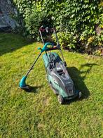 Grasmaaier Bosch advanced Rotak 690 + kantenmaaier bosch, Tuin en Terras, Grasmaaiers, Ophalen, Zo goed als nieuw