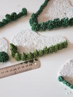 scenery 28mm schaal hagen met bases, 5 stuks. H: 20 tot 40mm, Hobby en Vrije tijd, Wargaming, Ophalen of Verzenden, Zo goed als nieuw