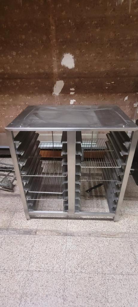 Inox onderstel voor oven inclusief rooster, Zakelijke goederen, Horeca | Keukenapparatuur, Ophalen