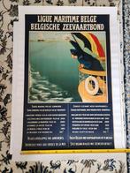 Belgische zeevaartbond publicitaire affiche (1910), Verzamelen, Ophalen of Verzenden, Zo goed als nieuw