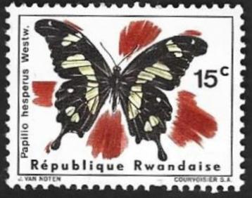 1 Postzegel Vlinders Rwanda beschikbaar voor biedingen