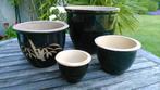 Bloempotten keramiek lot van 4, Tuin en Terras, Ophalen, Terracotta, Tuin