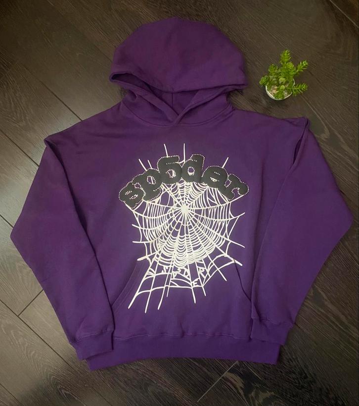 Sp5der-hoodie, Vêtements | Hommes, Pulls & Vestes, Comme neuf, Taille 48/50 (M), Violet, Enlèvement ou Envoi